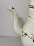 Staffordshire Pearlware Leeds Floral Coffee Pot Sprigs