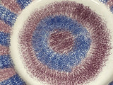 Staffordshire Rainbow Spatterware Plate in Blue and Purple