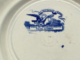 Historical Staffordshire Dark Blue Plate Falls Of Montmorenci Quebec CAB