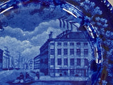 Historical Staffordshire Mitchell And Freeman Boston Dark Blue Plate