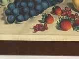 PB6 Original Currier & Ives Print “Fruits Of The Seasons” Great Color