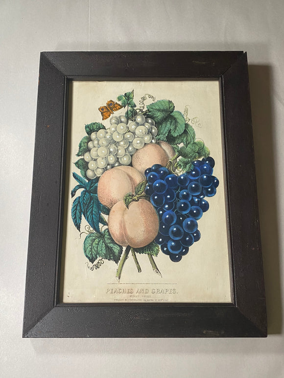 PB5 Original Currier & Ives Print “Peaches And Grapes - First Prize