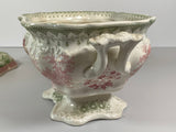 Staffordshire 2 Color Transfer Gravy Tureen Tray and Ladle Canova Pattern