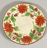 Staffordshire Pearlware Cup Plate With Enamal Floral Designs