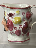 Staffordshire Pearlware Satyr Face Pitcher Unusual Coloring