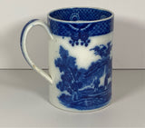 Staffordshire Pearlware Blue Transfer Chinoiserie Buffalo Tankard