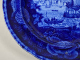 Historical Staffordshire Blue Plate View Of Liverpool LNRP6