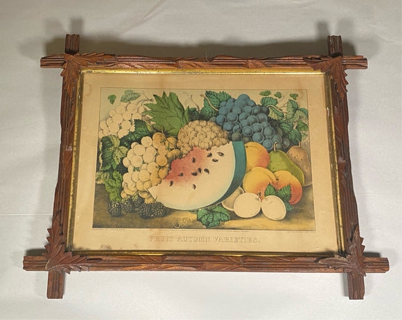 PB6 Original Currier & Ives Print “Fruit Autumn Varieties”