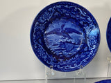 Historical Staffordshire Blue Boston Harbor Cup and Saucer CB