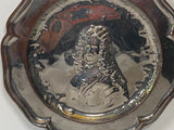 Staffordshire Silver Resist King George lll and Coat of Arms Plates British Royalty