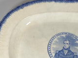 Historical Staffordshire Pearlware Edge Platter W.H. Harrison