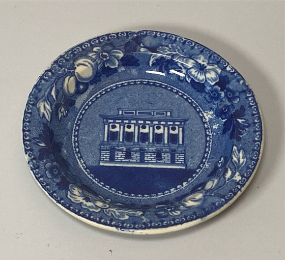 Historical Staffordshire Cup Plate Holiday Street Theatre Baltimore CB