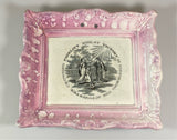Staffordshire Sunderland Lusterware Wall Plaque Justice Crowning Fidelity