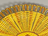 Staffordshire Canary Yellow Reticulated Tray Silver Resist Enamel
