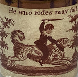 Staffordshire Creamware Children’s Mug He Who Ride May Fall BB#41
