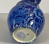 Historical Staffordshire Blue Erie Canal Small Creamer Scarce Size and Form