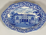 Historical Staffordshire Blue Charleston Exchange Tray
