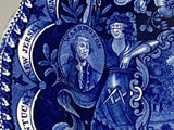 Historical Staffordshire Blue Dinner Plate States Pattern CAB
