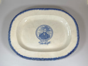 Historical Staffordshire Pearlware Edge Platter W.H. Harrison