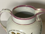 Historical Staffordshire Pearlware Arms  The United States Pitcher LA4