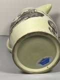 Staffordshire Creamware Liverpool Pitcher Polychrome Ship Cumberland Farmers Arms Eagle Shield