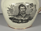 Staffordshire Creamware Liverpool Pitcher War or 1812 Pitcher Brown and Decatur