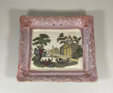 Staffordshire Sunderland Lusterware Wall Plaque with River City Scene