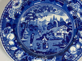Staffordshire Blue Transfer Dinner Plate British Views Henshall