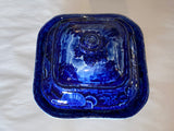 LB3 Historical Staffordshire Blue Vegetable Dish Quebec Canada Hudson 1825