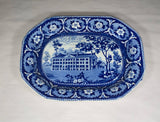 Historical Staffordshire Platter Hartford Deaf Dumb Asulum Connecticut