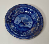 LB2 Historical Staffordshire Blue Cup Plate With A View Of Quebec Canada 1825 RC