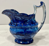 Historical Staffordshire Blue Boston Harbor Creamer CAB