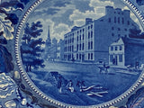 Historical Staffordshire Blue City Hotel New York Plate
