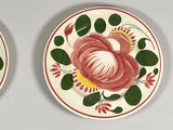 Set of 4 Cabbage Rose Cybis Cup Plates