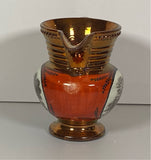 Historical Staffordshire Lafayette Surrender Cornwallis  Luster Creamer Red