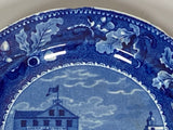 Historical Staffordshire Blue Scudder’s American Museum Plate