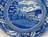 Historical Staffordshire Blue Plate Park Theater New York By Geddes Glasgow