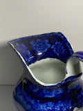 Historical Staffordshire Dark Blue Wash Pitcher American Naval Heros LD3