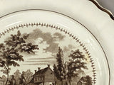 Historical Staffordshire Richard Jordan Variant Brown Transfer Plate