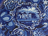 Historical Staffordshire Blue Beaded Rim Bowl Warleigh House Select Views