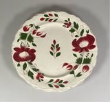 Staffordshire Set Of 6 Early Adam’s Rose Dinner Plates