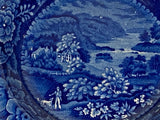 Historical Staffordshire Blue Transfer View Near Philadelphia Soup Plate