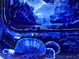 LB3 Historical Staffordshire Blue Vegetable Dish Quebec Canada Hudson 1825