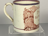 Staffordshire Creamware Children Mug A Present For Writing Well BB#22