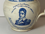 Historical Staffordshire General Lafayette Welcome Land Liberty Pitcher