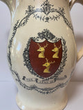 Staffordshire Creamware Liverpool Pitcher Arms Deering Carver Eagle