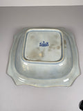 Staffordshire Blue Transfer Quadruped Vegetable Dish with Polar Bear