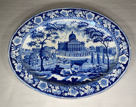 Historical Staffordshire Massive Boston State House Platter