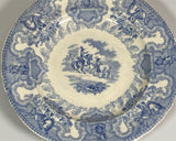 Historical Staffordshire Blue Texian Campaign Plate Soldier On Horseback