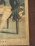 PB6 Original N. Currier & Ives Print “John” Red, White And Blue Striped Suit